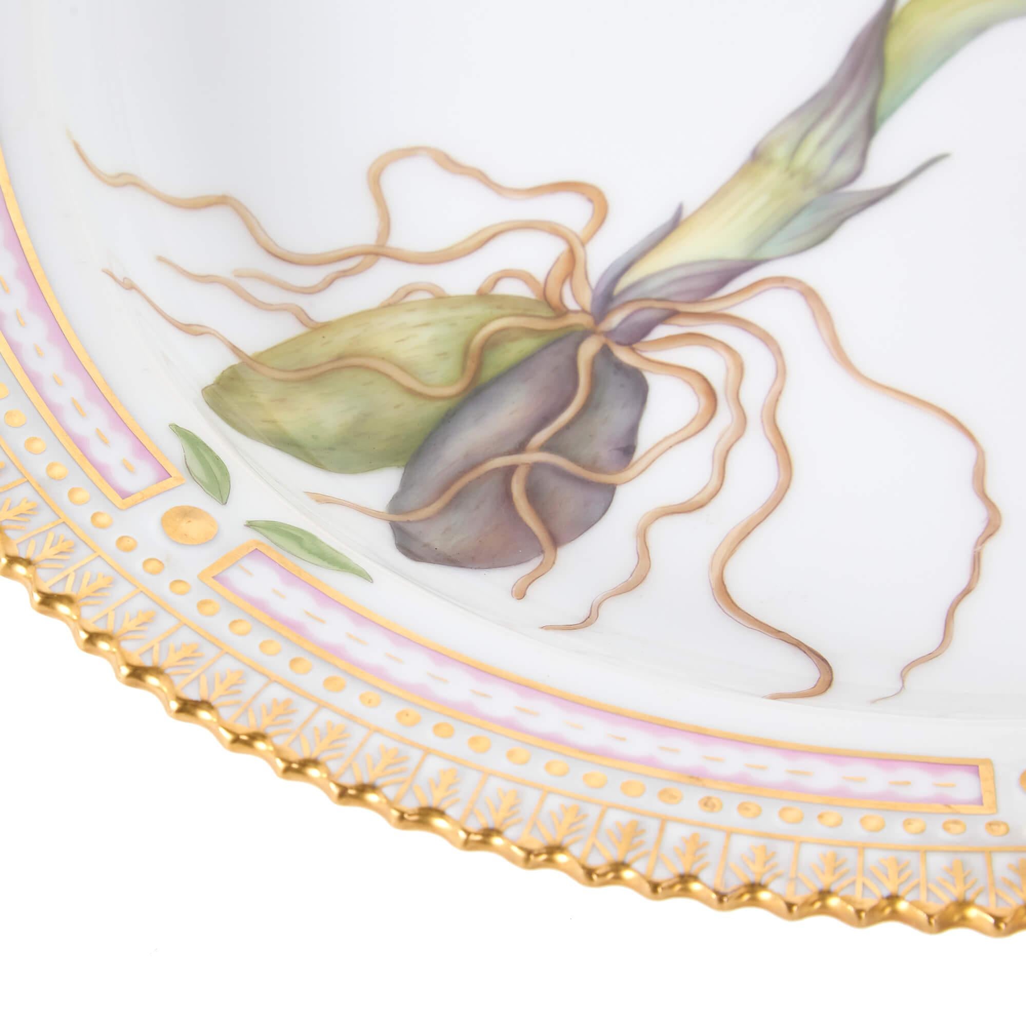 Two Large Flora Danica Danish Porcelain Royal Copenhagen Oval Platters For Sale 1