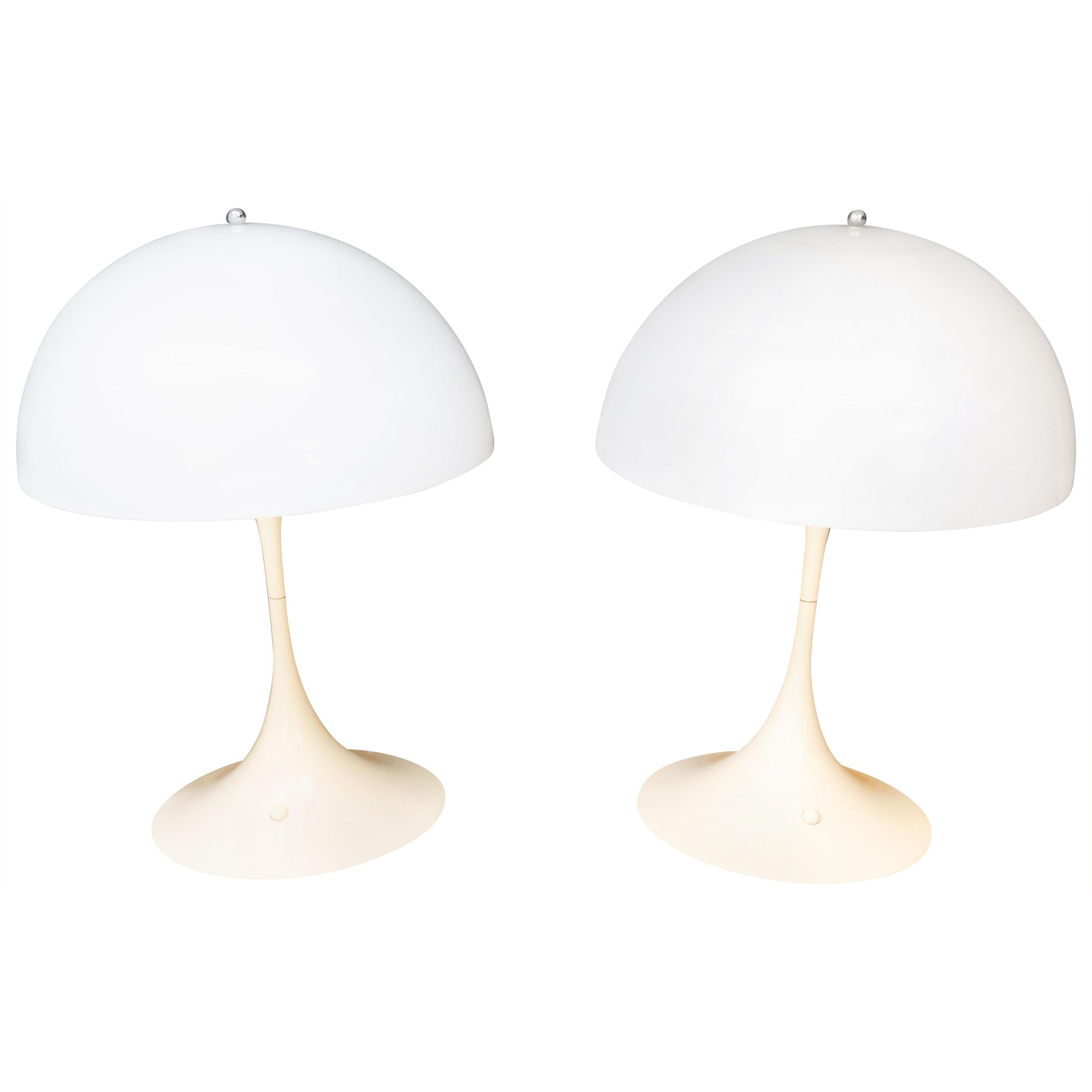 Two Large Panthella Verner Panton, Table Lamps