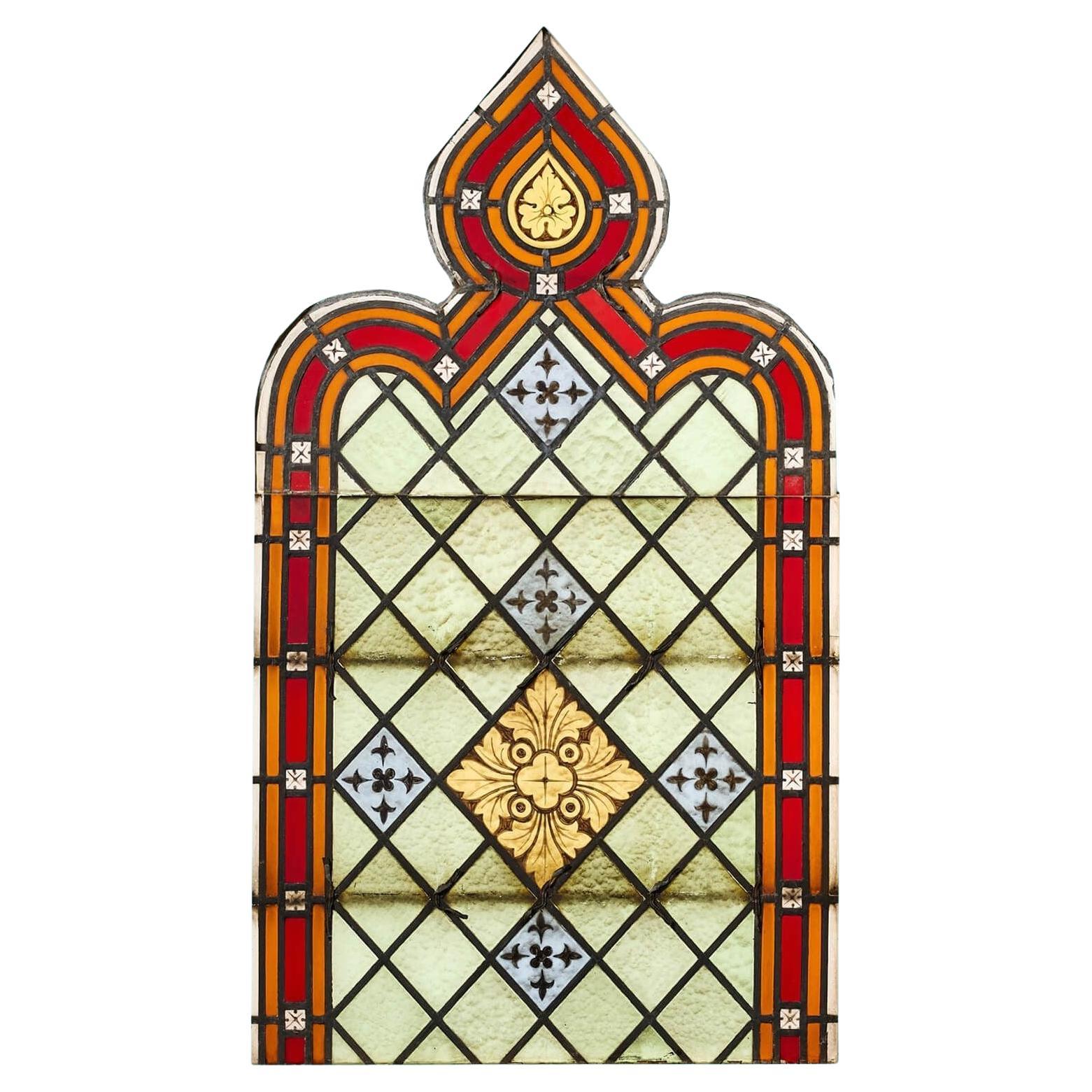 Reclaimed Stained Glass Church Window