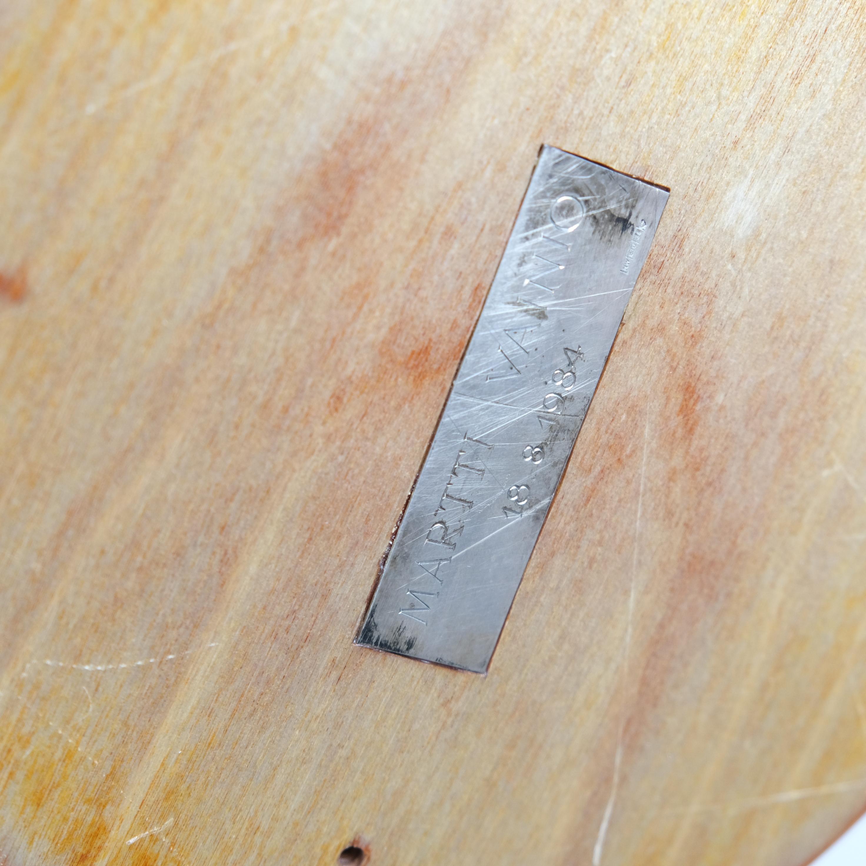 Two large Rhythmic Veneer Bowls by Wilh. Schauman Oy, Finland 1980s in vendita 1