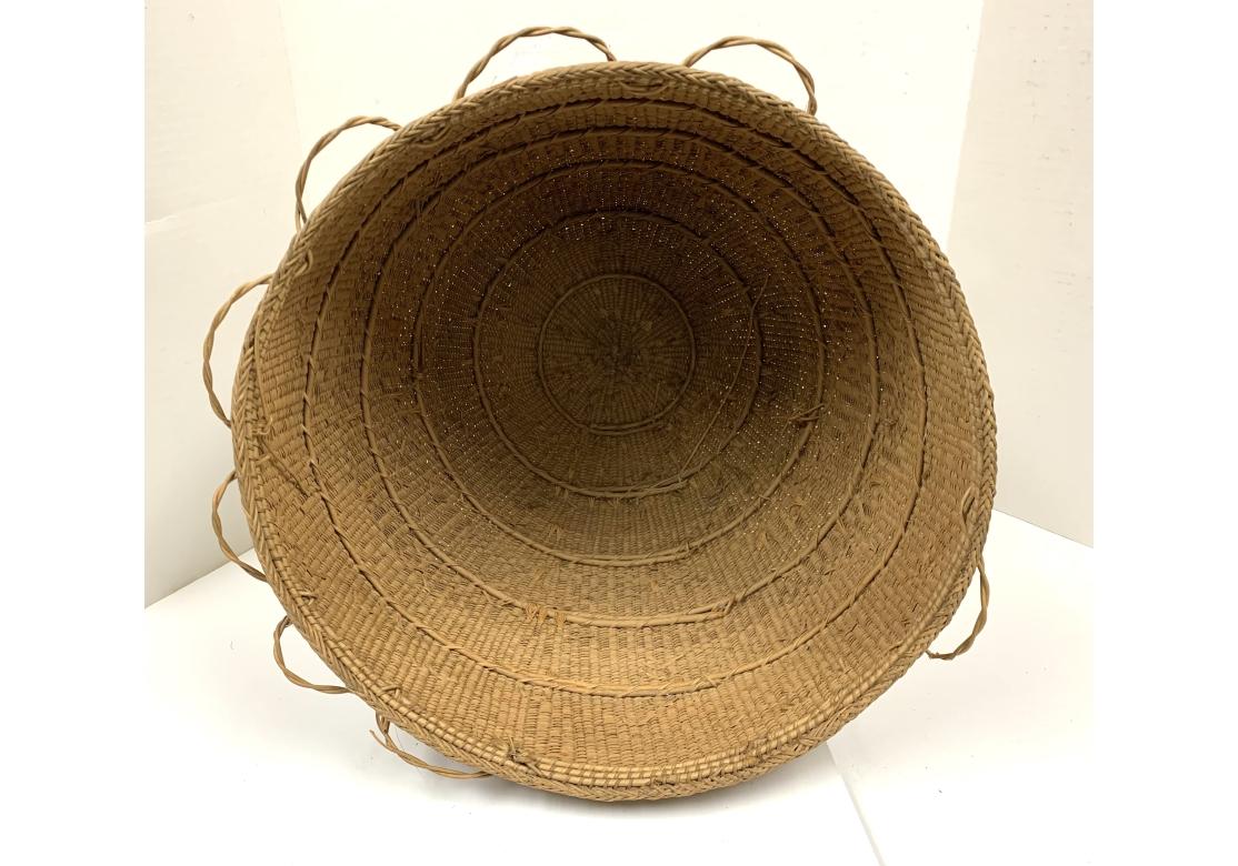 Wicker Two Large South American Yanomami Gathering Baskets For Sale