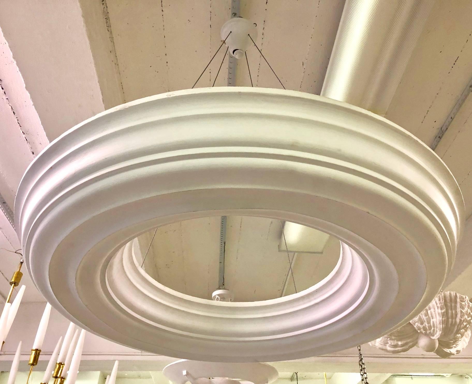 white plaster ceiling light