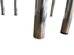 Two Leather and Tubular Steel Arm Chairs 'Klinte' by Tord Björklund, Mid-Century