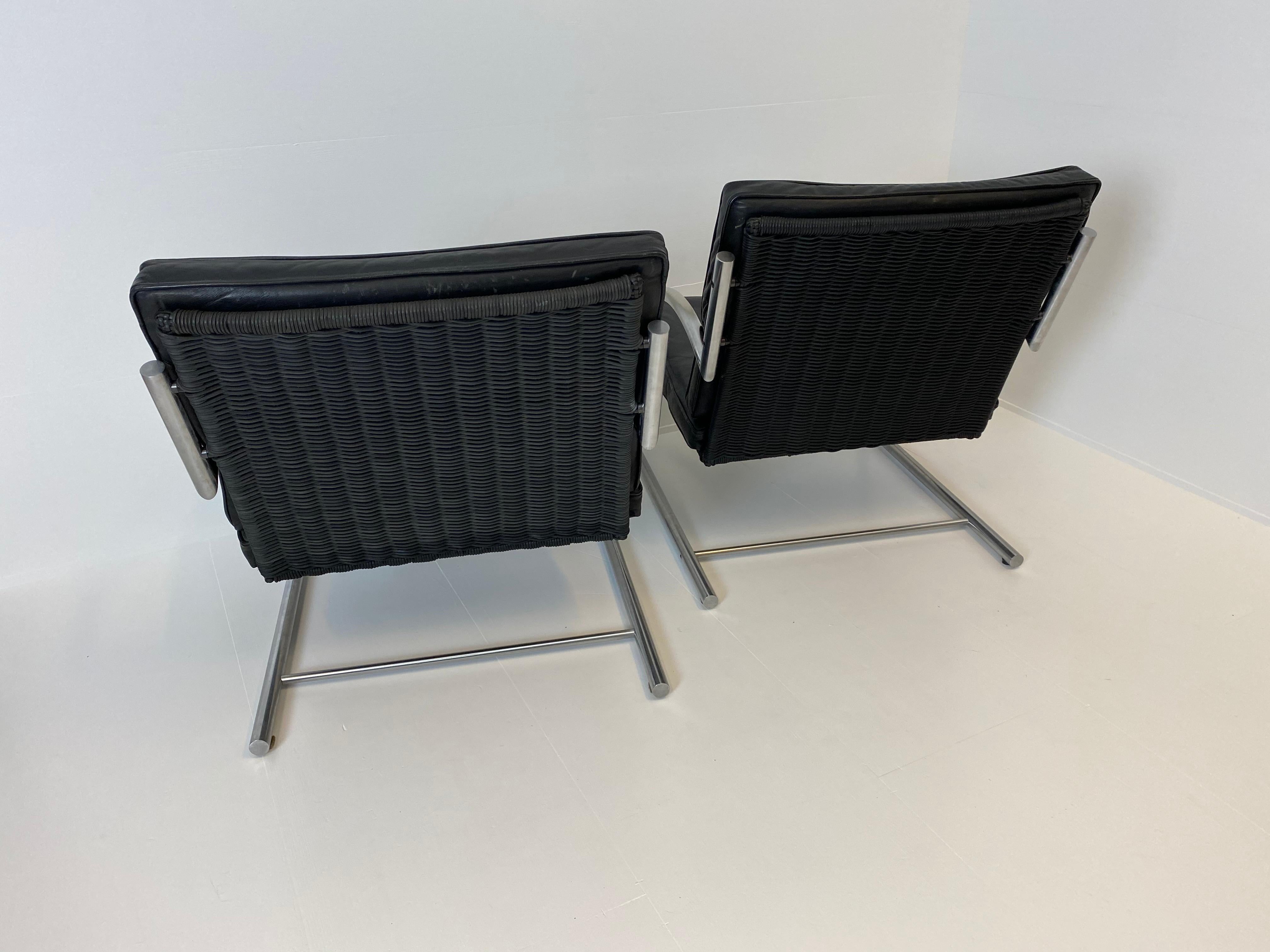 Contemporary Two Leather Chairs For Sale