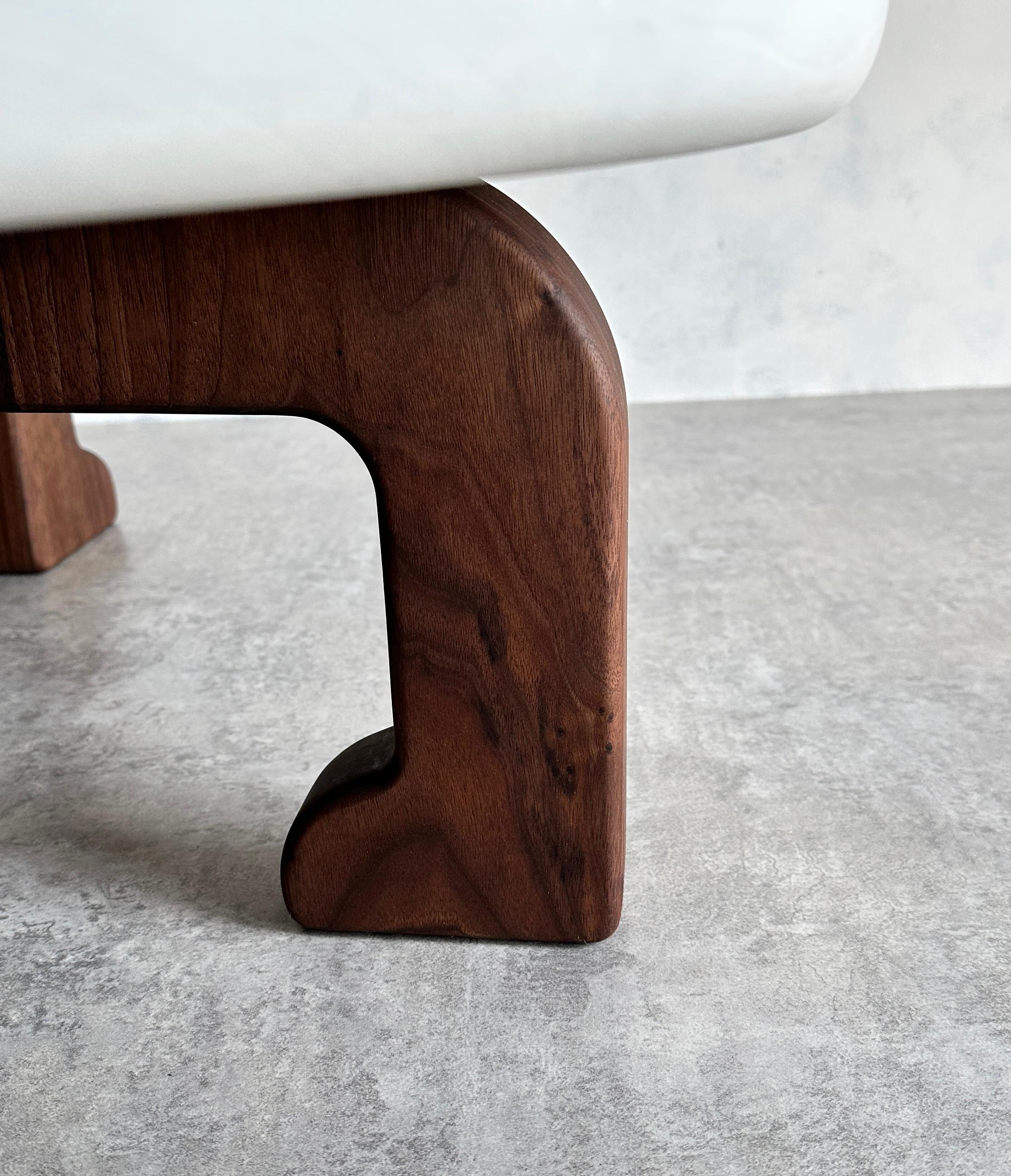 Maple Two Left Feet Coffee Table by MSJ Furniture Studio