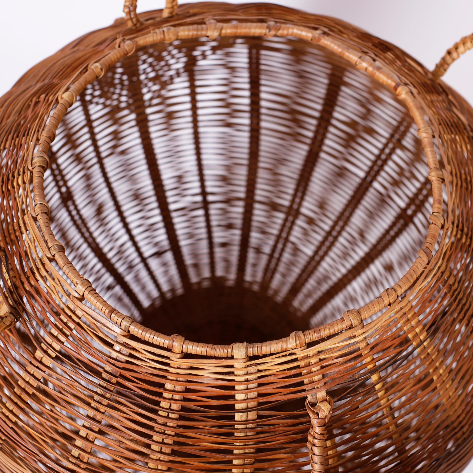 Two Lidded Wicker Baskets, Priced Individually 3
