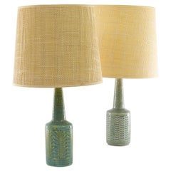 Two Light Blue Table Lamps DL/21 by Annelise & Per Linnemann-Schmidt for Palshus