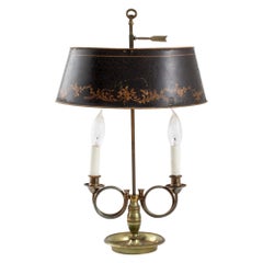Two Light Bouillotte Brass Lamp