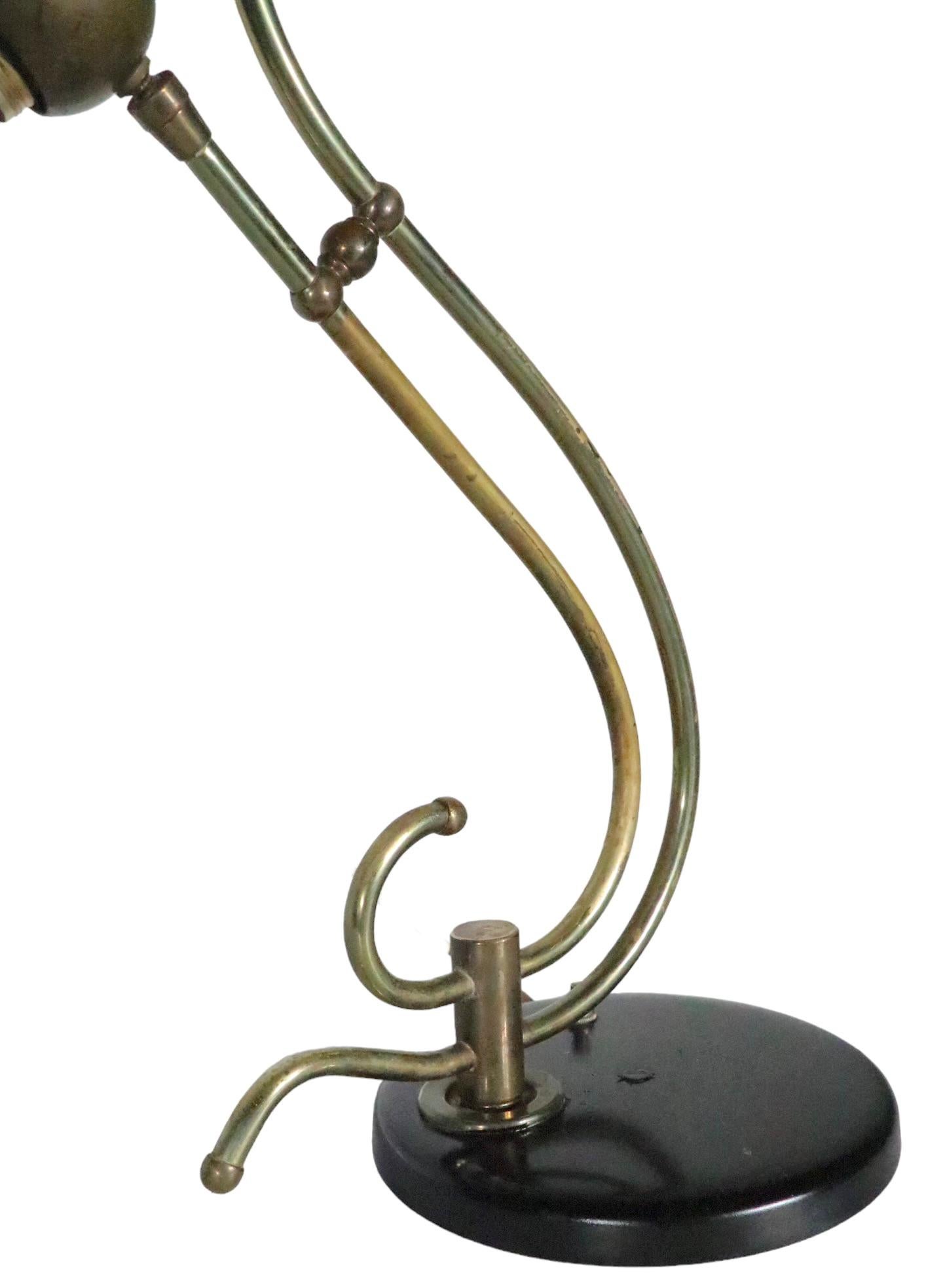 Two Light Mid Century Table Lamp by the  Majestic Lamp Co. c. 1950's 6
