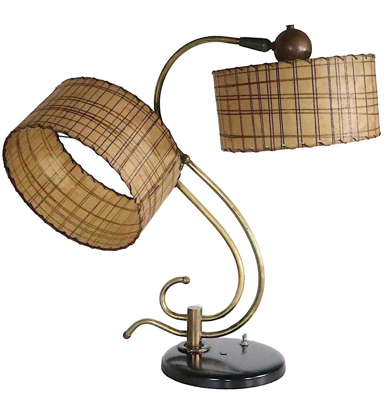 Mid-Century Modern Two Light Mid Century Table Lamp by the  Majestic Lamp Co. c. 1950's