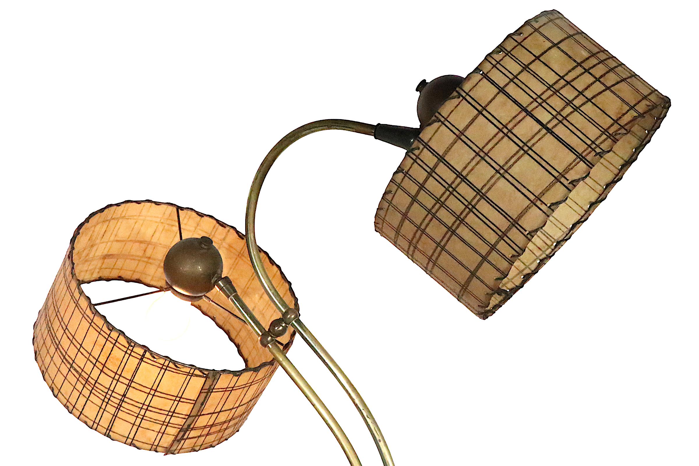 Two Light Mid Century Table Lamp by the  Majestic Lamp Co. c. 1950's 1