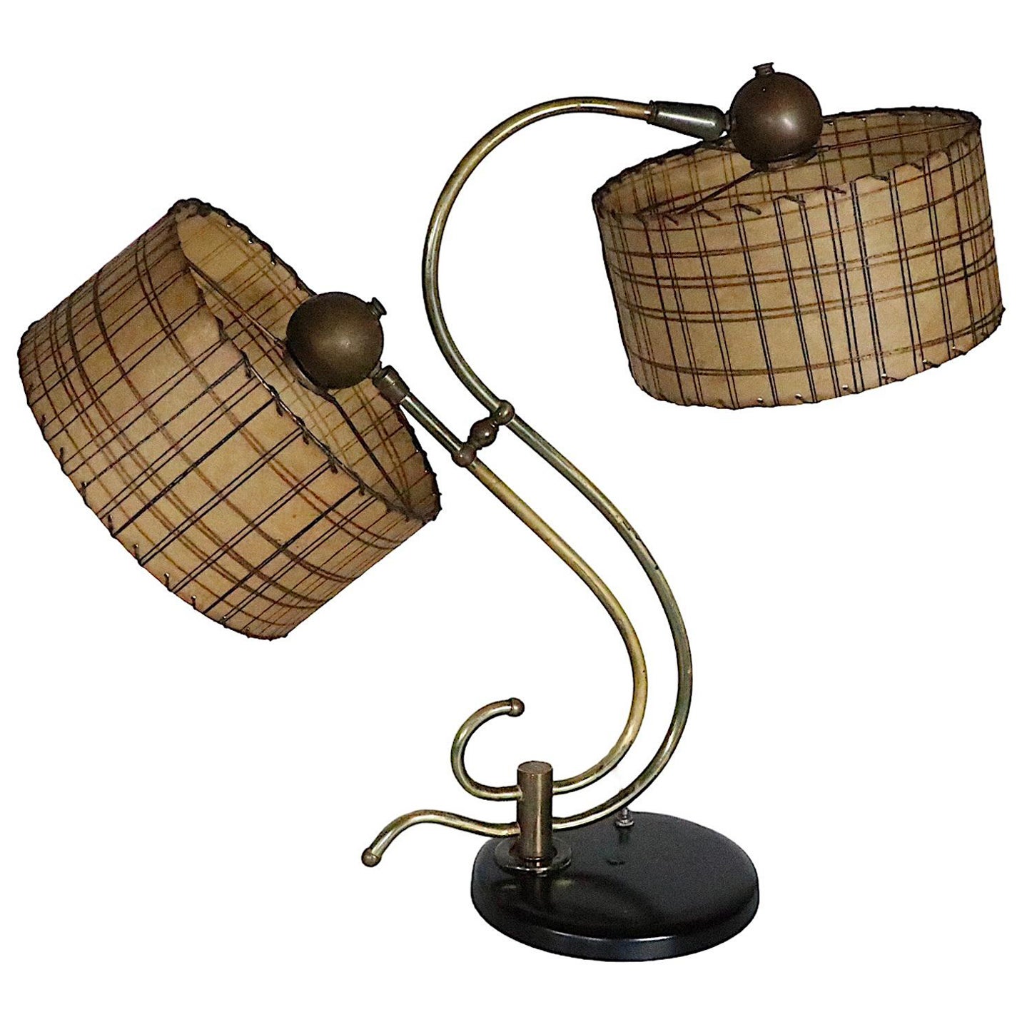 Two Light Mid Century Table Lamp by the  Majestic Lamp Co. c. 1950
s