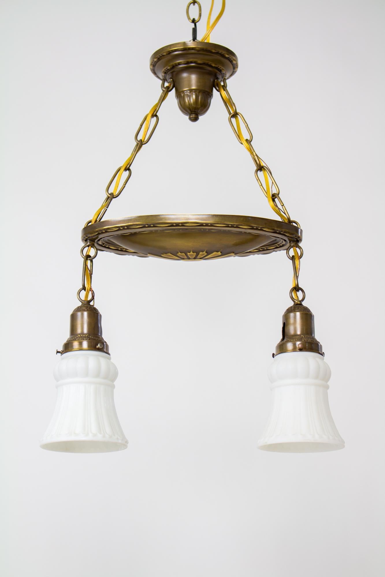 Two Light Pan Fixture For Sale 2