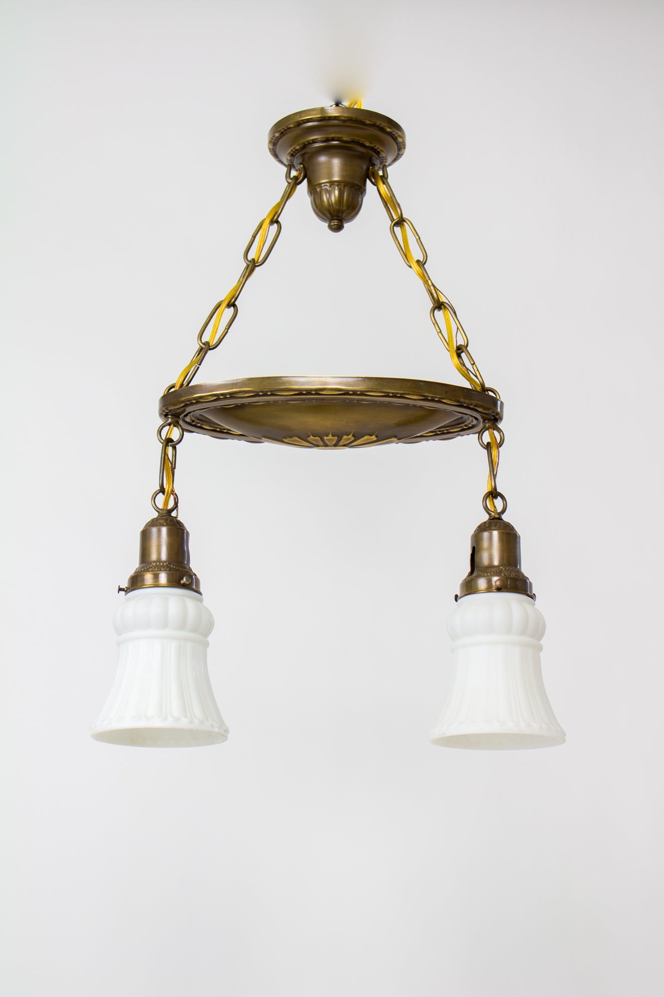 Two Light Pan Fixture For Sale
