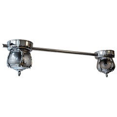 Two-Light Rare Art Deco Flush Mount