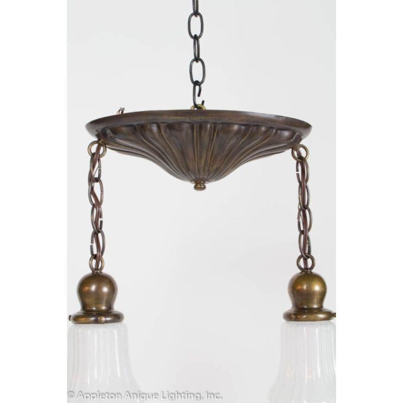 Two Light Sheffield Pendant, Two Available In Good Condition For Sale In Canton, MA