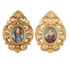 Deux peintures à l’émail de Limoges incluant le portrait d’Henry VIII