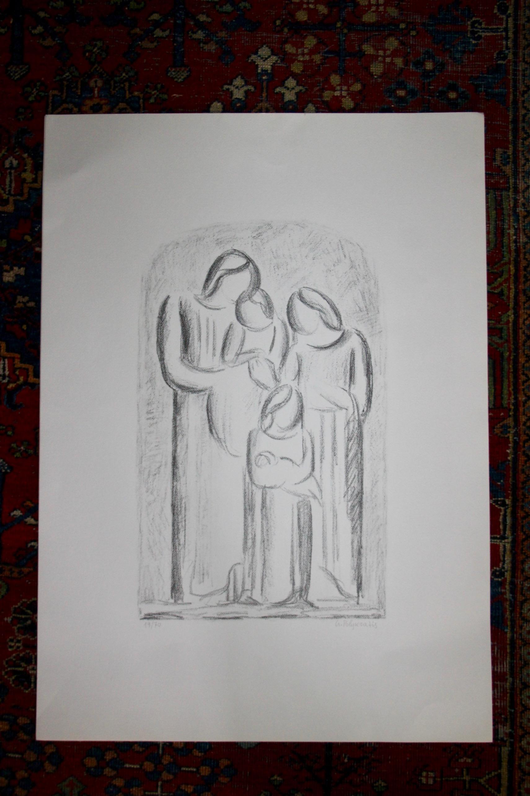two lithograph of Polykratis artist  4