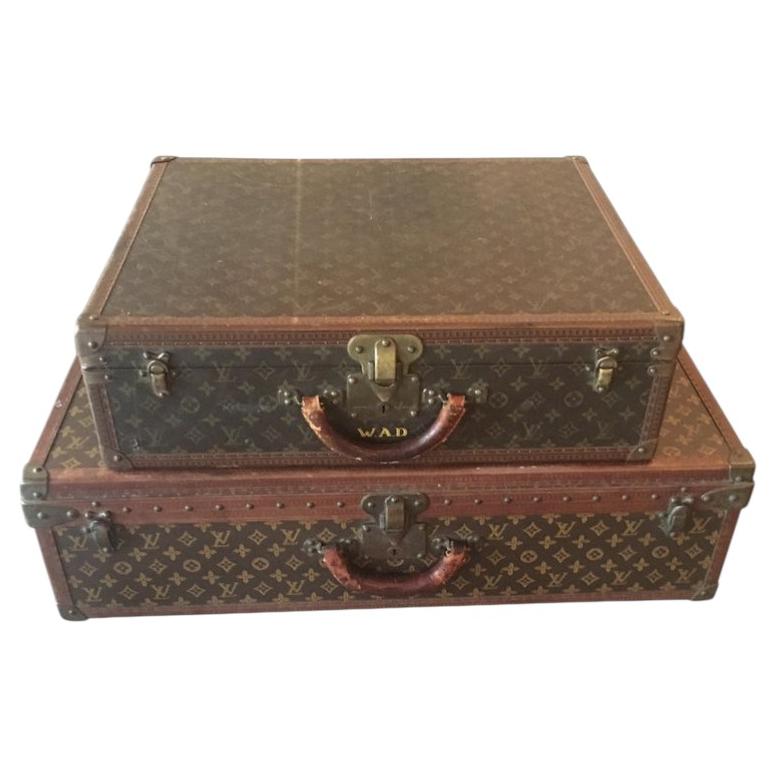 Two Louis Vuitton Suit Cases Priced Per Suit Case. Perfect to stack as table. For Sale