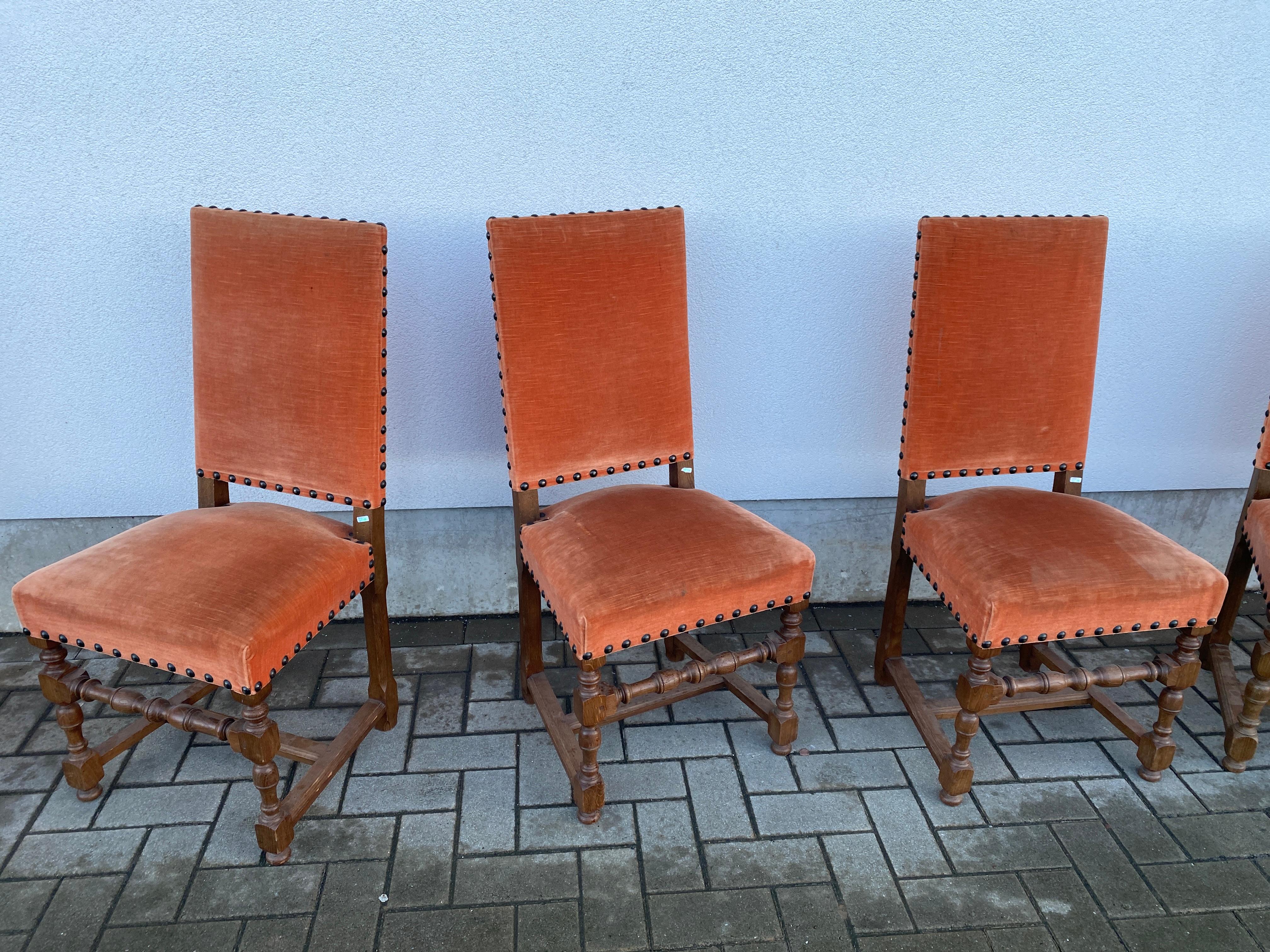 Two Louis XIII Style chairs, circa 1900 In Good Condition For Sale In Saint-Ouen, FR