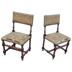 Dos sillas de estilo Luis XIII, hacia 1900