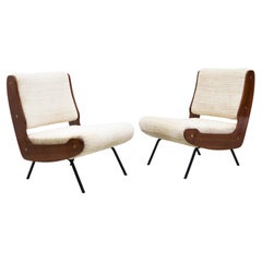 Two Low Chairs by Gianfranco Frattini, Cassina, 1955 Two Low Chairs by Gianfranco Frattini, Cassina, 1955