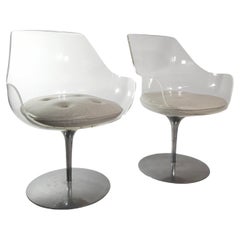 Deux chaises champagne en lucite conçues par Erwine & Estelle Laverne, vers 1960