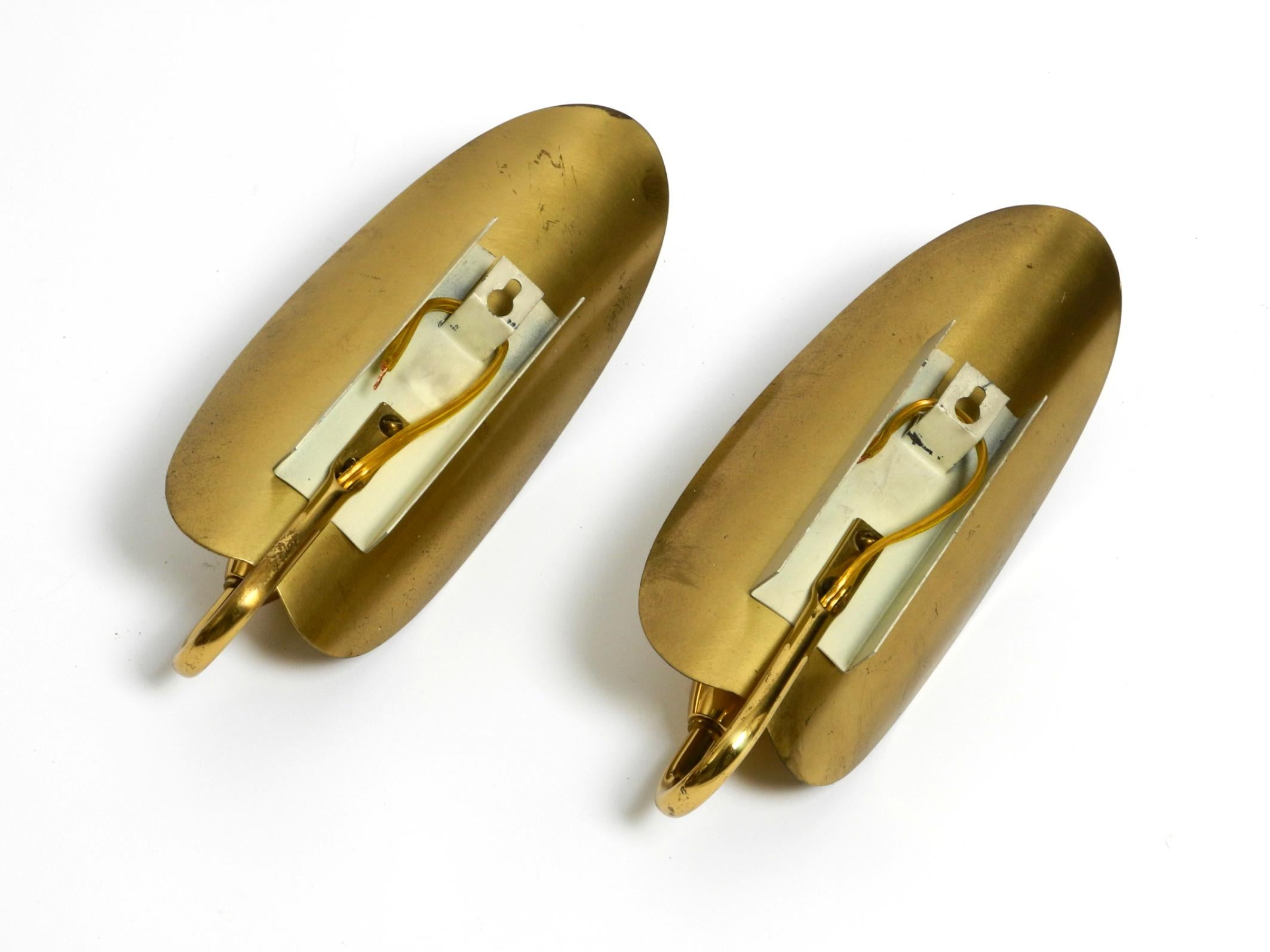 Two magical original Mid Century Modern bag brass wall lamps 5