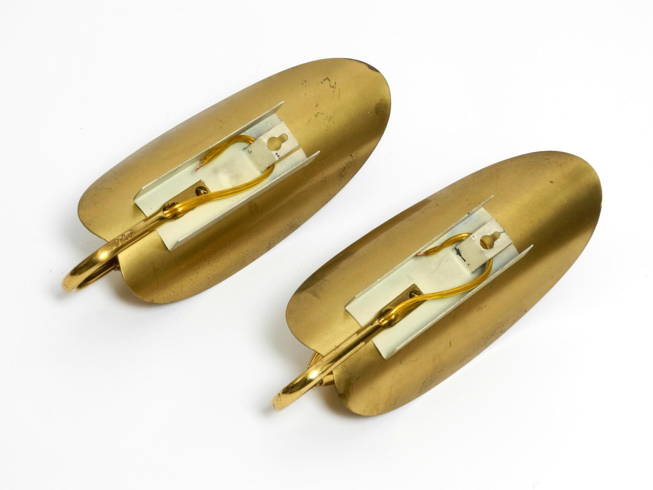 Two magical original Mid Century Modern bag brass wall lamps 2