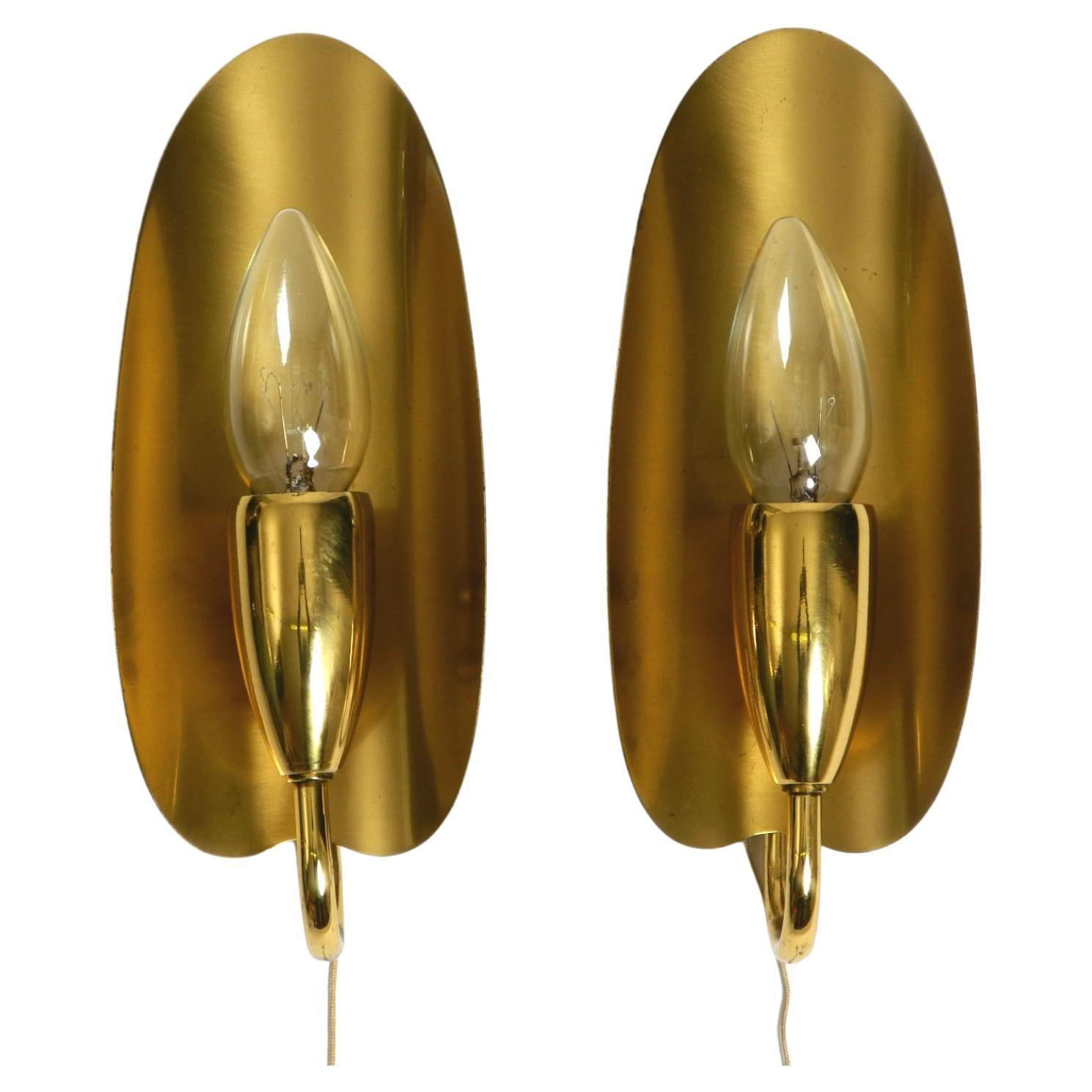 Two magical original Mid Century Modern bag brass wall lamps For Sale — free download