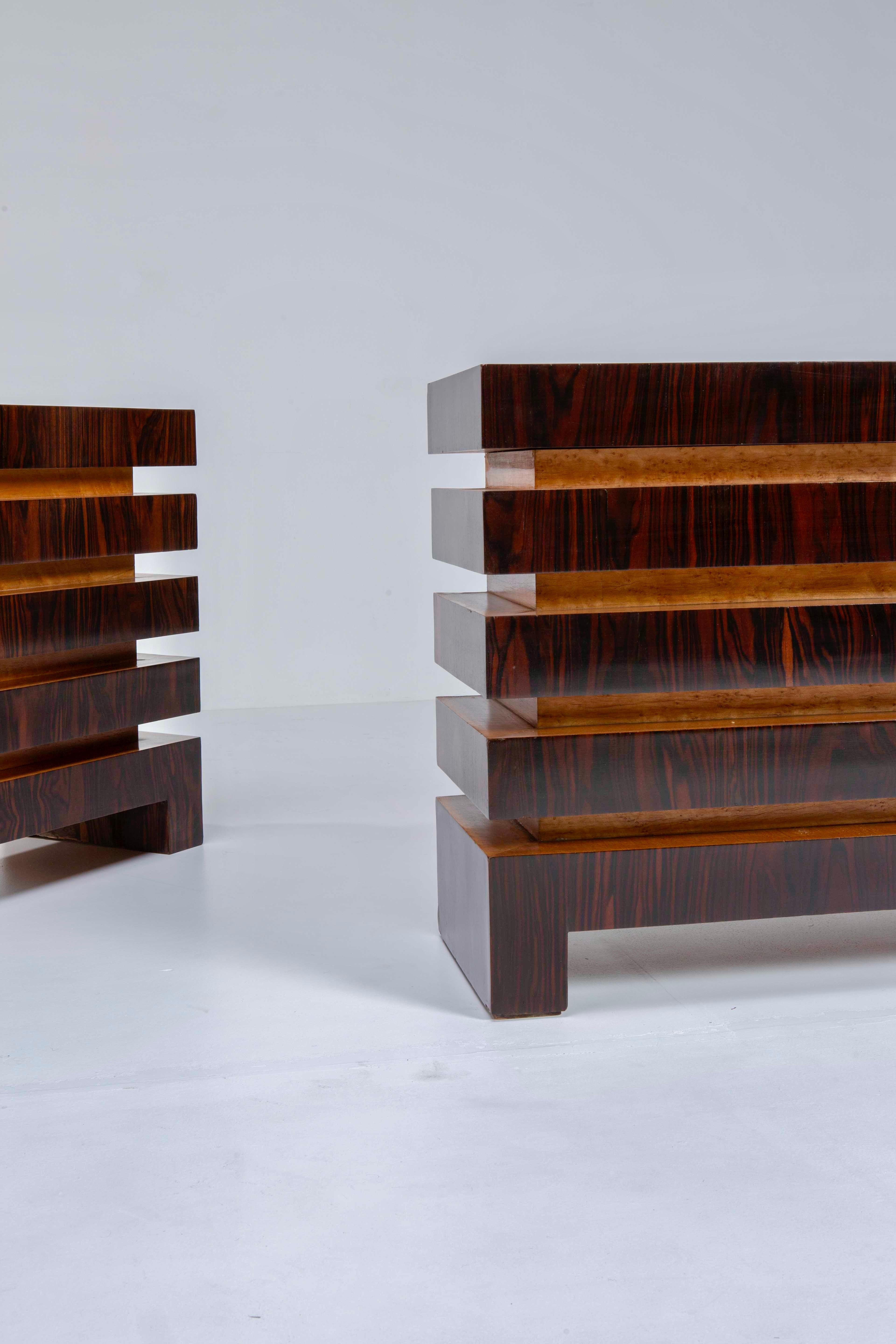 Two Magnificent Wood Consolle Mid-Century Italian Design For Sale 3