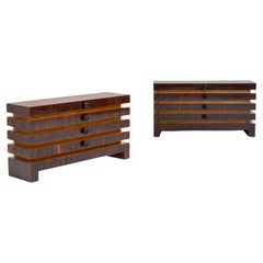Two Magnificent Wood Consolle Mid-Century Italian Design