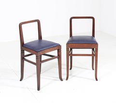 Two Mahogany Art Deco Shop Chairs by Royal H.P. Mutters & Zoon, 1920s