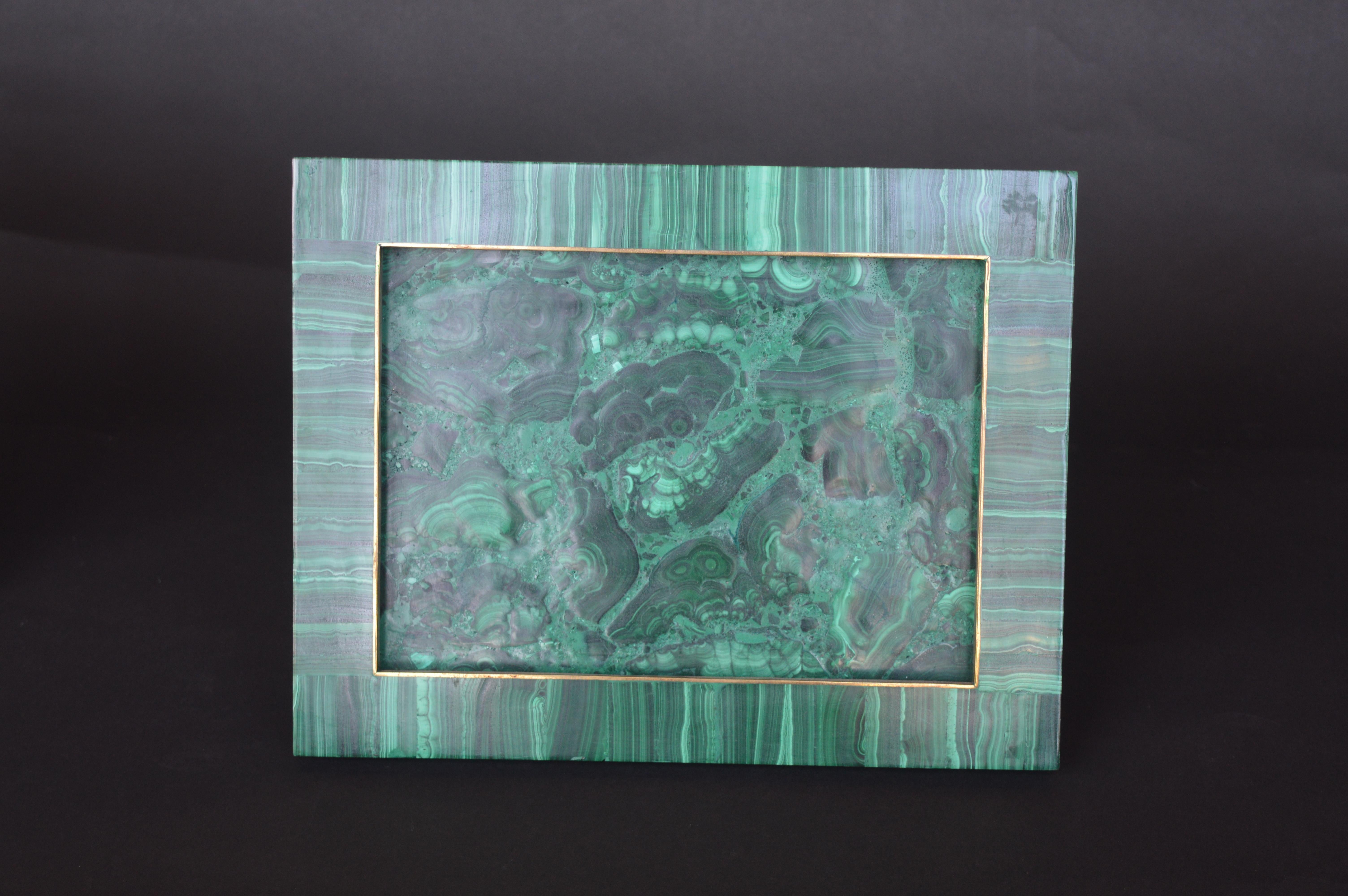 Two Malachite Picture Frames In Excellent Condition For Sale In Los Angeles, CA