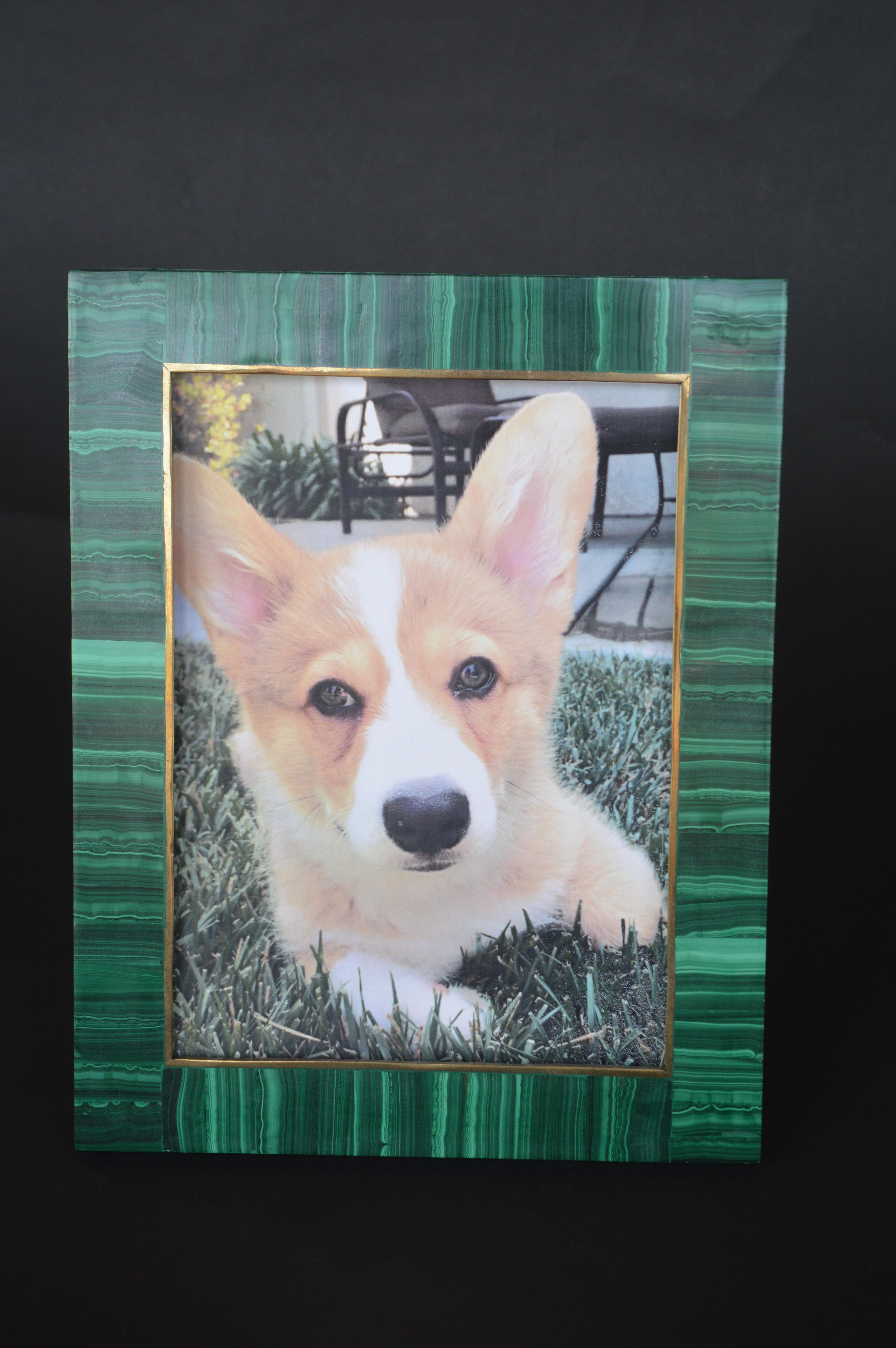 Two Malachite Picture Frames For Sale 2