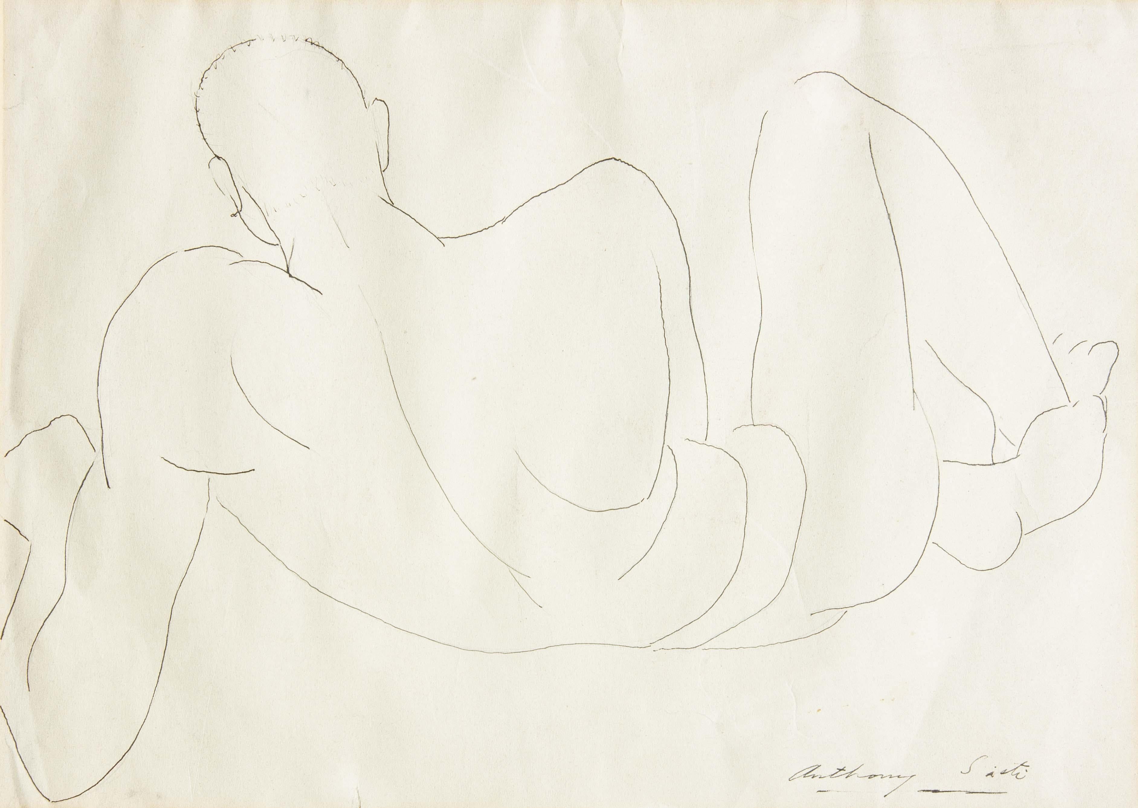 North American Two Male Nudes by Anthony Sisti Circa 1930's For Sale