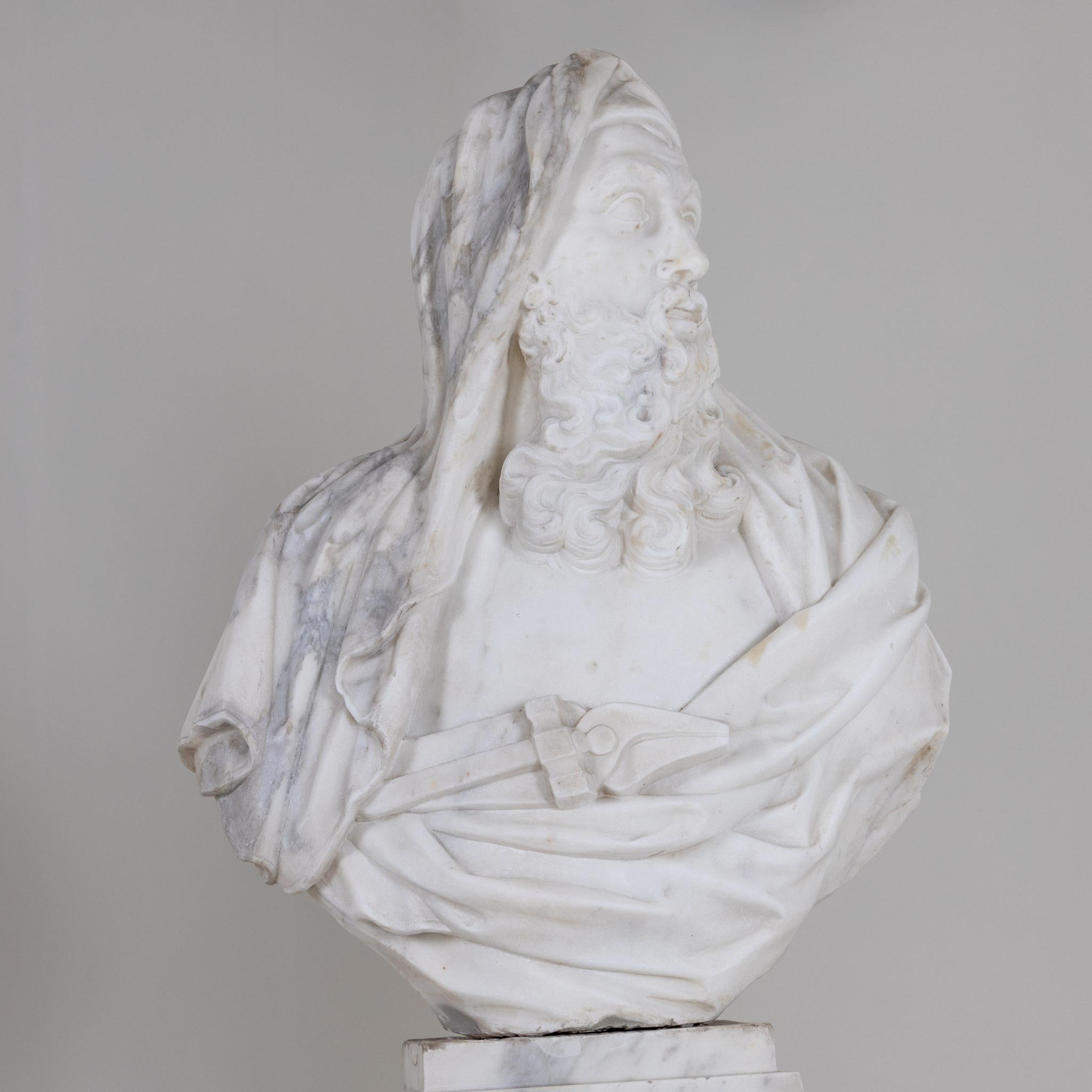 Due busti in marmo, XVIII secolo in vendita 1