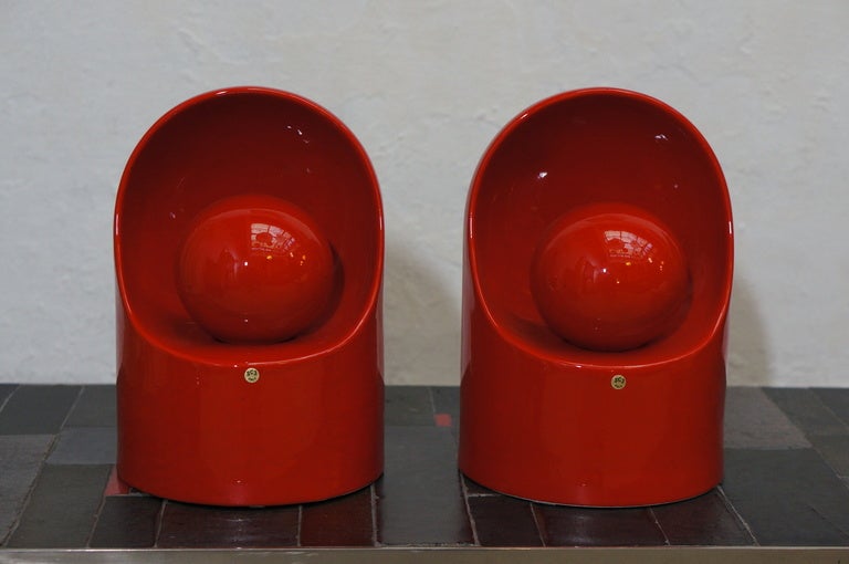 Mid-Century Modern Two Marcello Cuneo Table Lamps in Ceramic For Sale