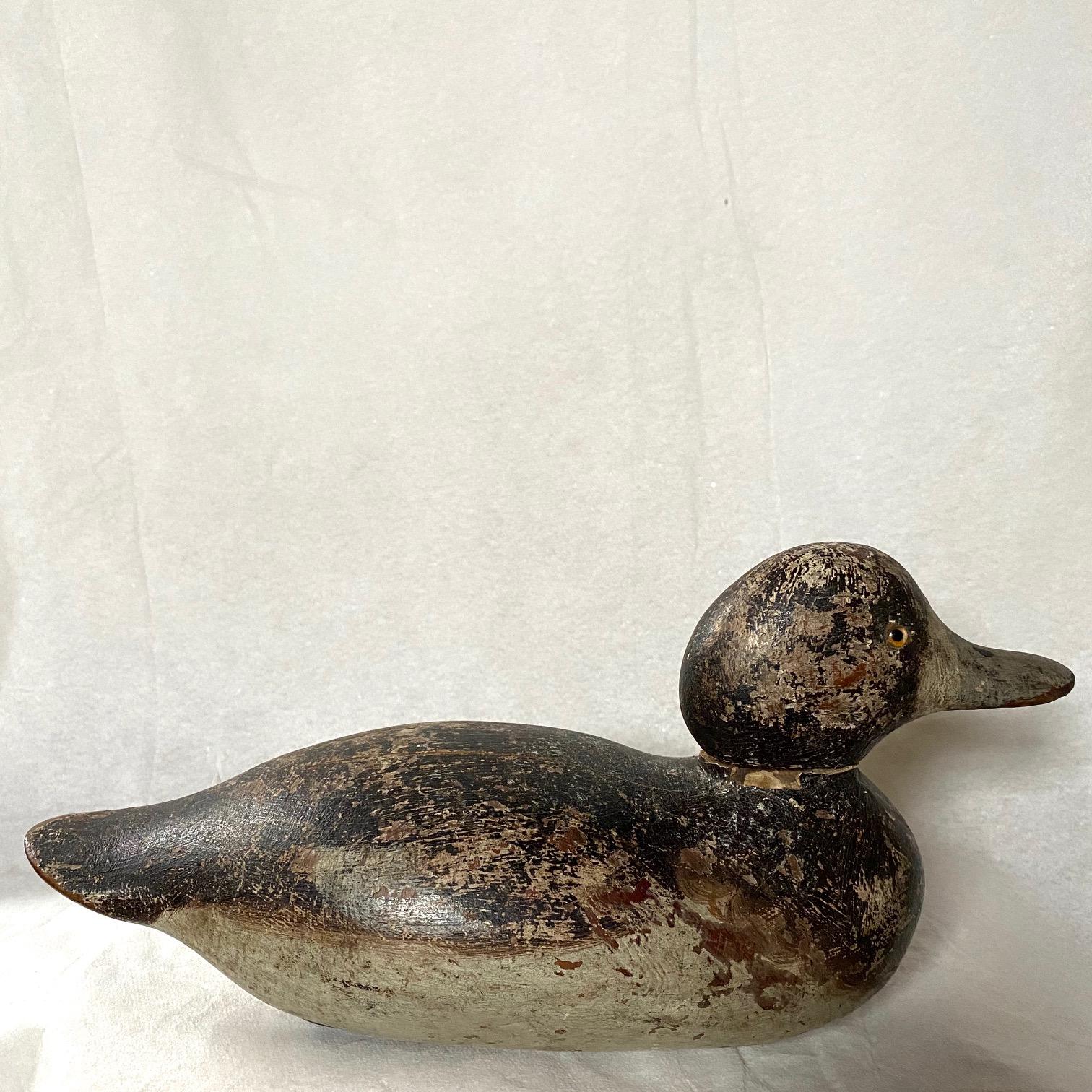 Two Mason Broadbill Duck Decoys In Fair Condition In Nantucket, MA