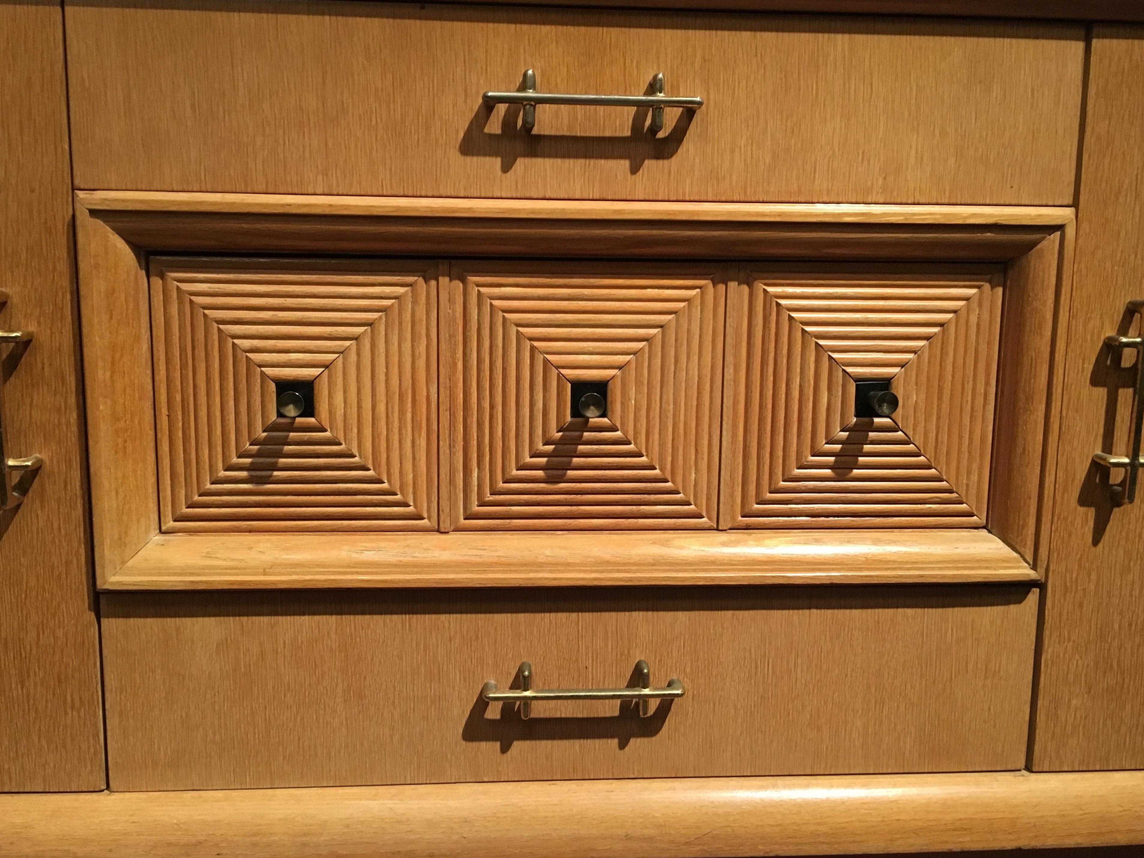 Two Matching French Art Deco Credenzas or Sideboards Attributed to Maxime Old In Good Condition In Dallas, TX