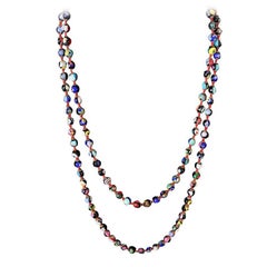Vintage Multi-Strand Handmade Millefiori Glass Bead Opera Length Necklaces