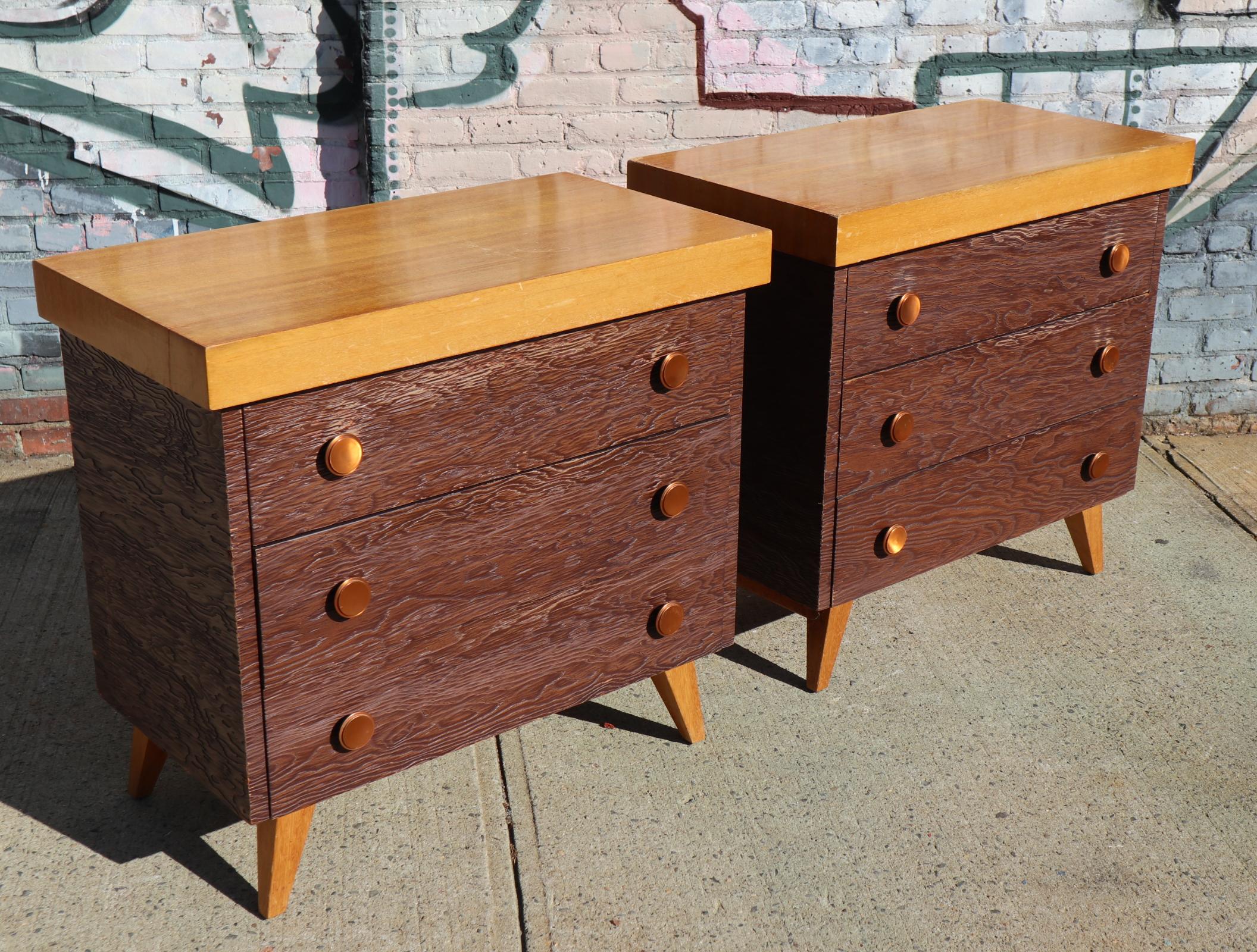 20th Century Two Matching Rare Paul Frankl Dressers or Nightstands