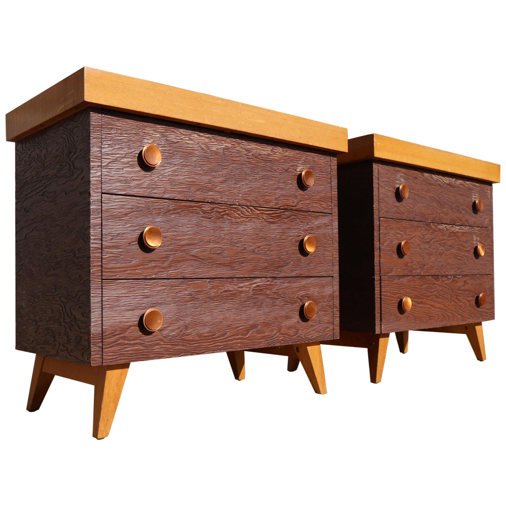 Two Matching Rare Paul Frankl Dressers or Nightstands at 1stDibs | two matching  dressers