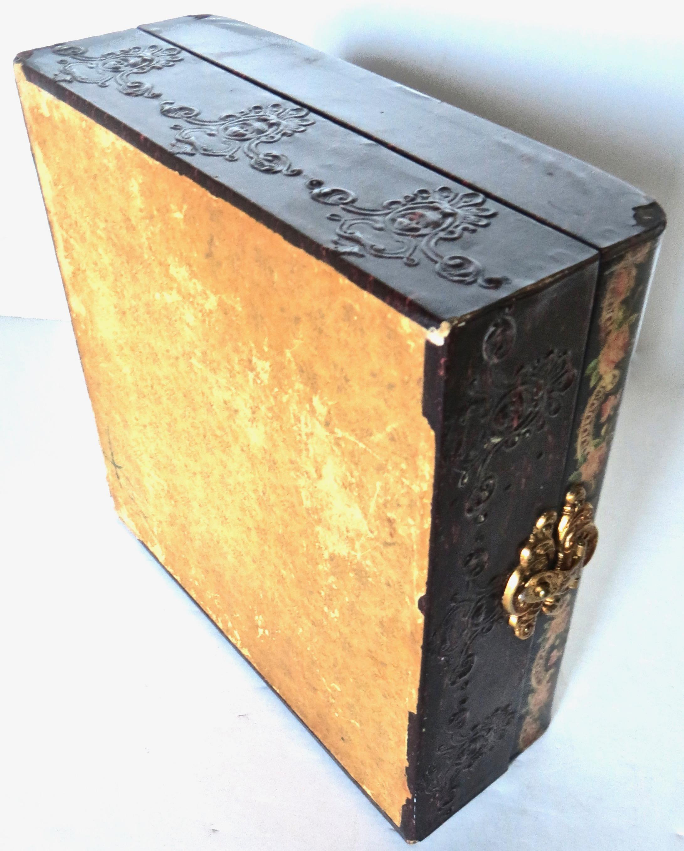 American Two Matching Victorian Celluloid Boxes 'Jewelry Box & Glove Box', circa 1890 For Sale
