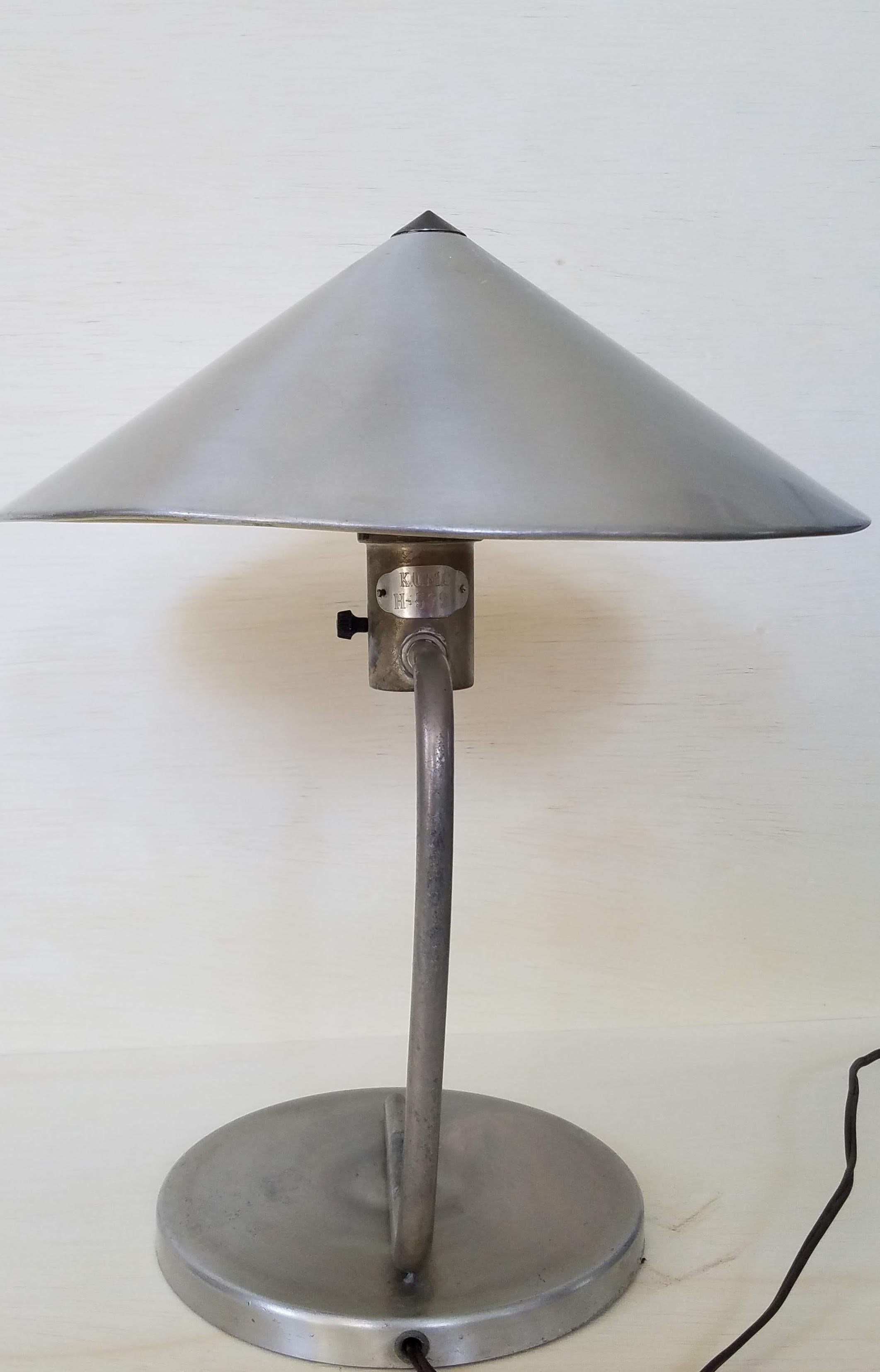 Two Matching Walter Von Nessen Table Lamps, c. 1938 In Good Condition For Sale In Camden, ME