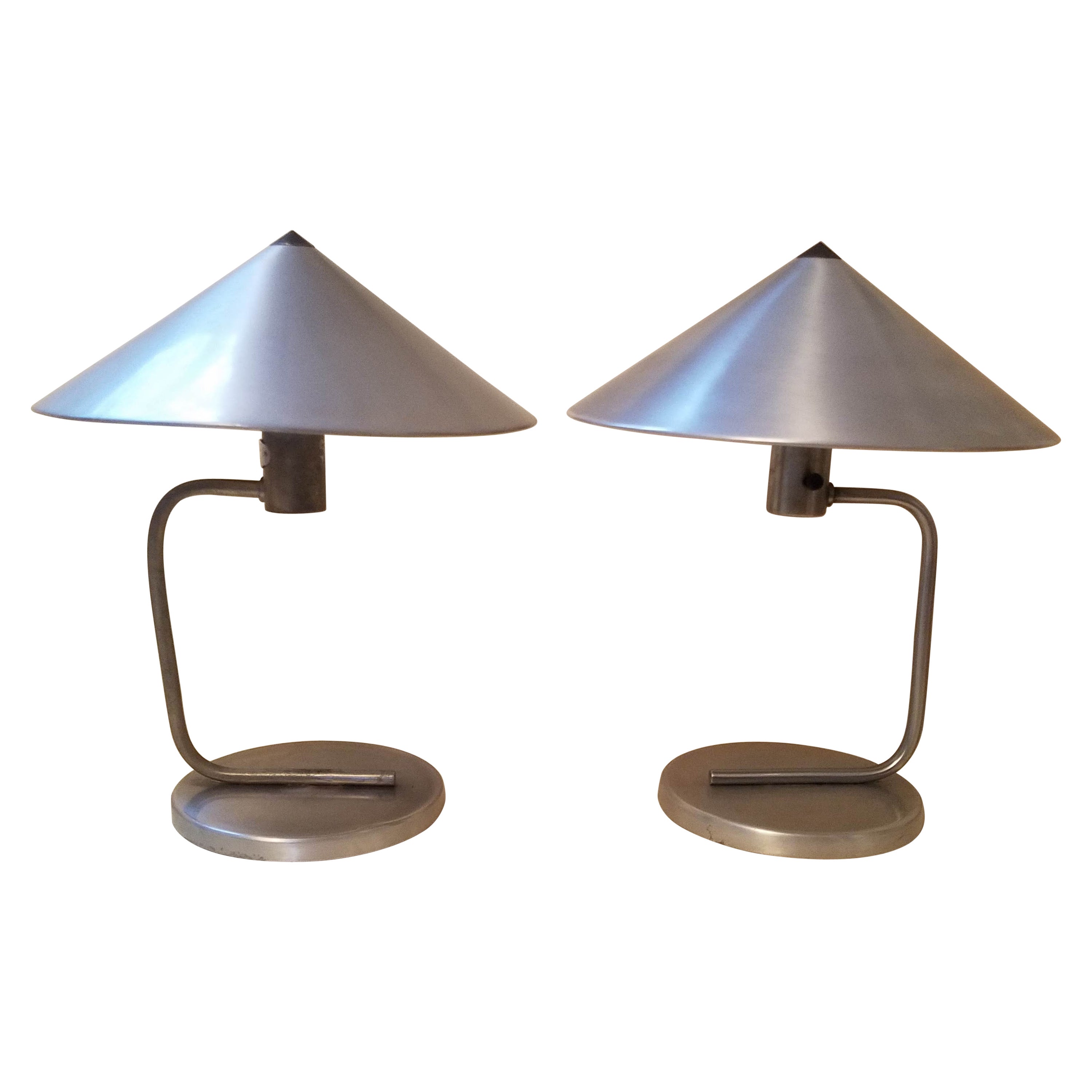 Deux lampes de bureau assorties Walter Von Nessen, vers 1938