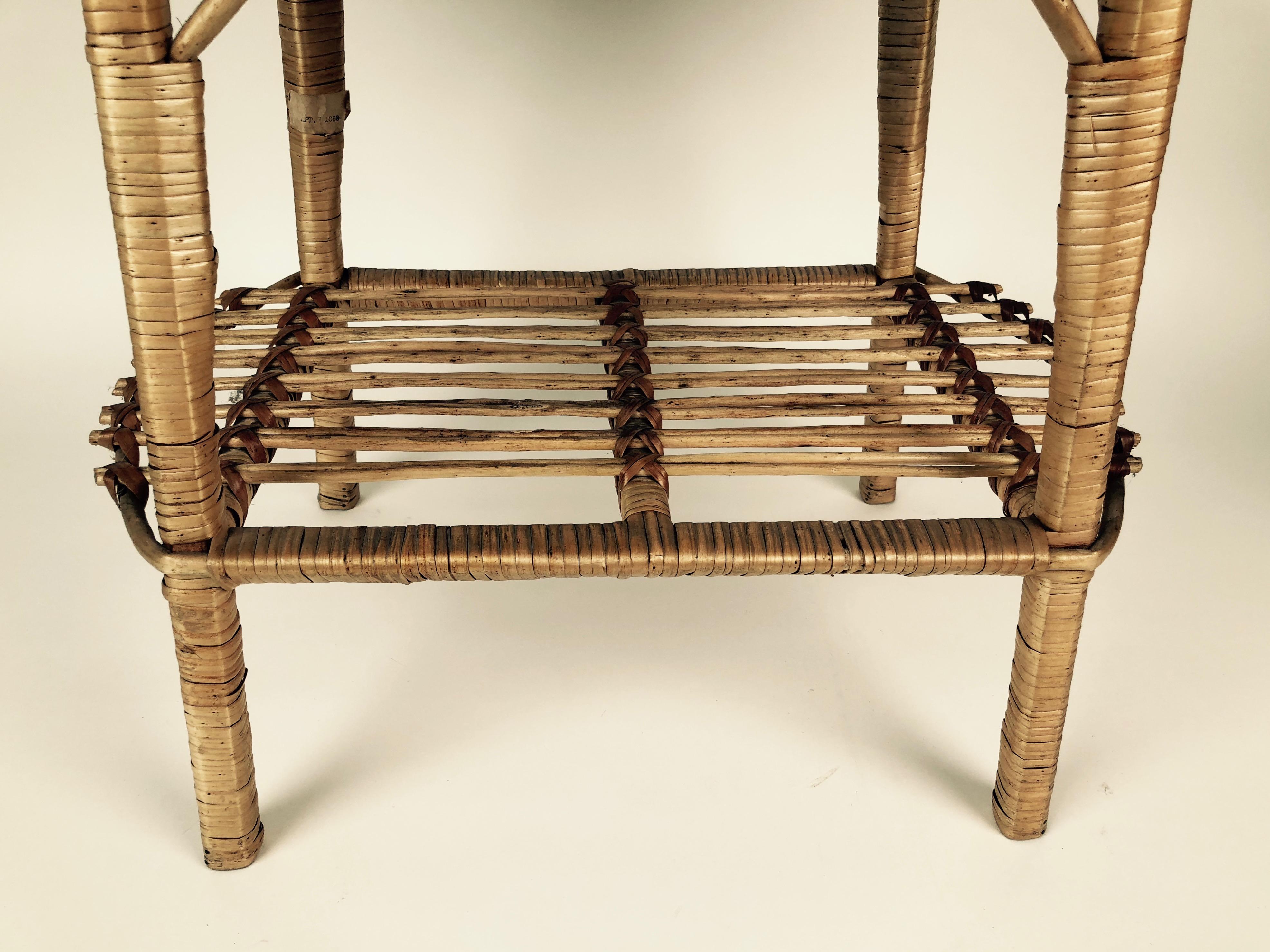 Two Matching Wicker Chairs and Coffee Table from 1960 4