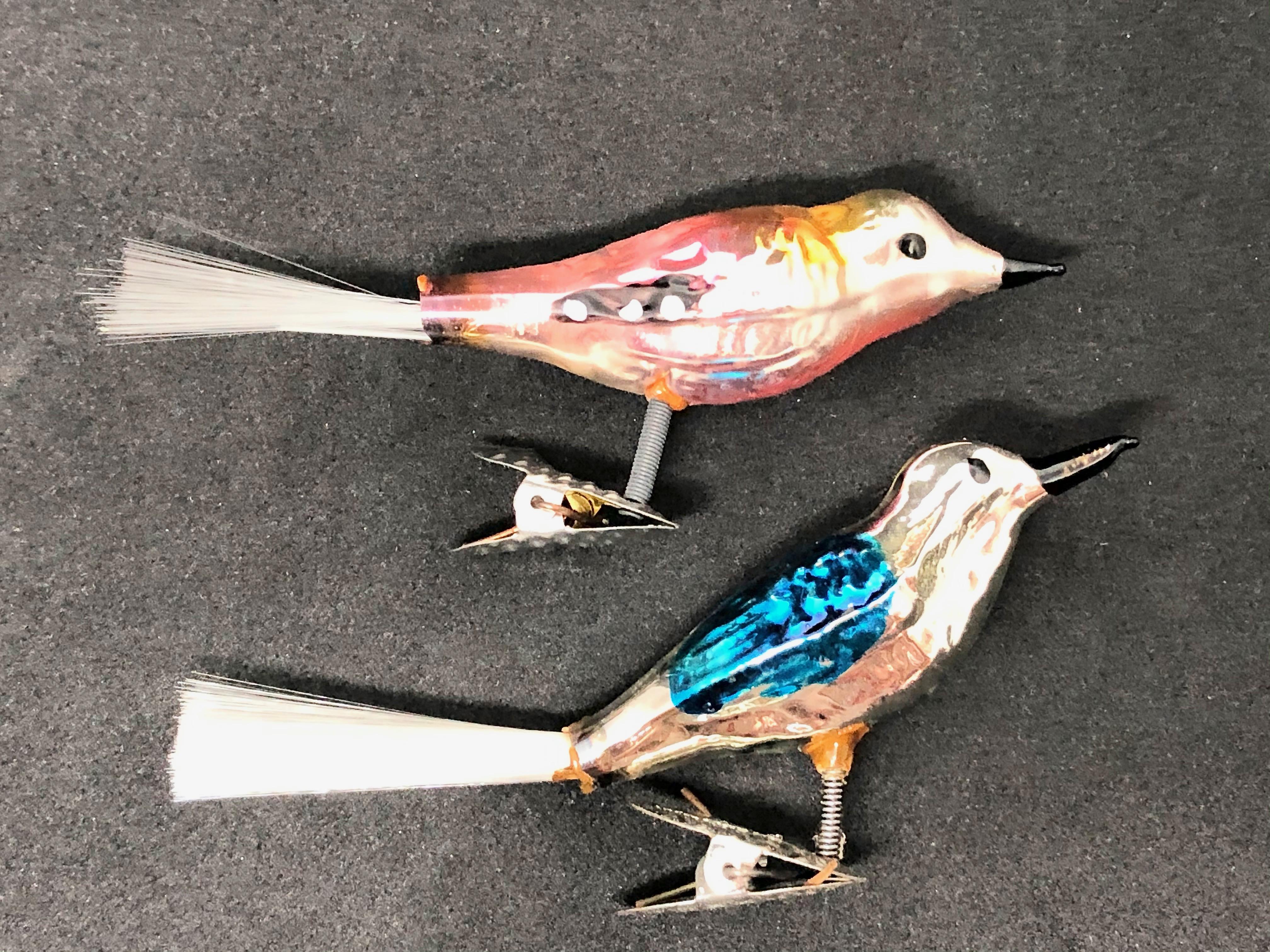 Old World Christmas Bird Watcher Collection Glass Blown Ornaments for Christmas Tree Egret