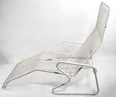 Two Metal Chaise Longues by Erlau AG Design Attributed to Karl Fichtel