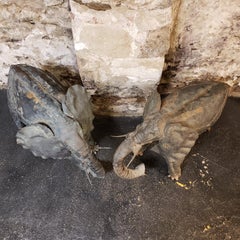 Two Metal Elephant Scultpures